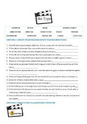 English Worksheet: Film Types