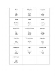 English Worksheet: Taboo for electronic devices