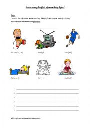 English Worksheet: Gerund as object