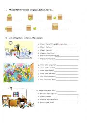 English Worksheet: Preoposition of Places 
