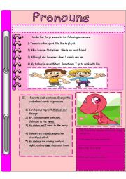 English Worksheet: Pronouns