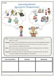 English Worksheet: Expressing Opinion / Generation Gap