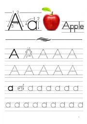 English Worksheet: Letter A Worksheet