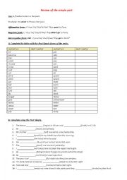English Worksheet: worksheet to revise the simple past 