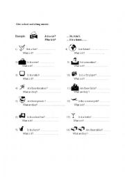 English Worksheet: objects
