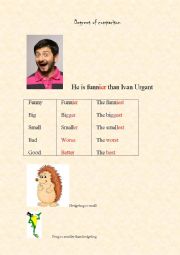 English Worksheet: Degrees of comparison