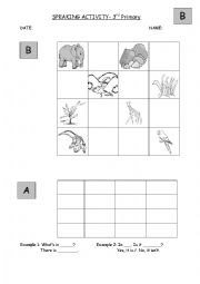 English Worksheet: Whats in...? Animals ans habitats