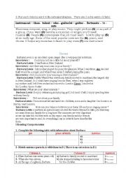 English Worksheet: mid term test 1