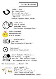 English Worksheet: Classroom English Expressions