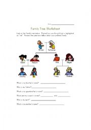 English Worksheet: Family tree 