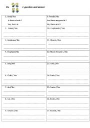 English Worksheet: is there are there worksheet with Minion