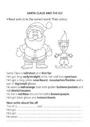 Santa Claus and the elf