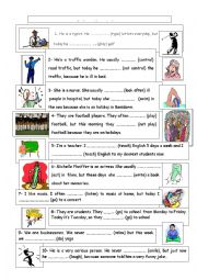 English Worksheet: present simple v/s continuos 