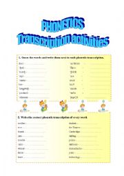 English Worksheet: Phonetic symbols - single word and text transcription activities