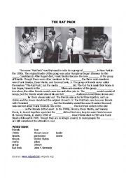 English Worksheet: Rat Pack Reading Exercise