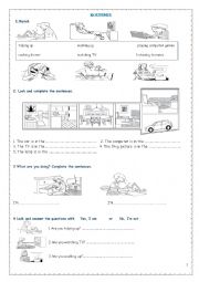 English Worksheet: Routines