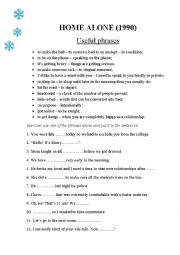 English Worksheet: Home alone