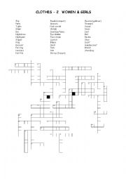 English Worksheet: clothes vocabulary
