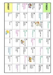 English Worksheet: Speaking Board Game