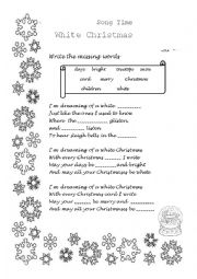 English Worksheet: White Christmas song