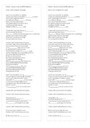 English Worksheet: Mirrors - Boyce Avenue & Fifth Harmony