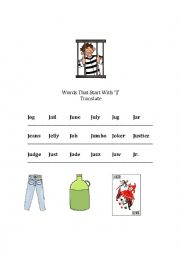 English Worksheet: Translate Common Words