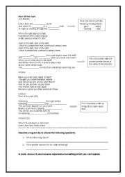 English Worksheet: Iron Maiden - Fear of the dar