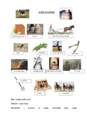 English Worksheet: Horse hisperer - poem analysis