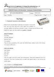 English Worksheet: The Press