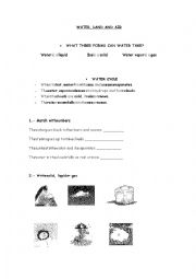 English Worksheet: water