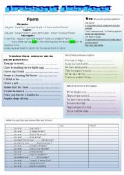 English Worksheet: present perfect