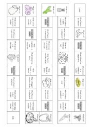 English Worksheet: fruit and vegetable snake