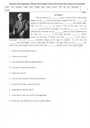 English Worksheet: Simple Past