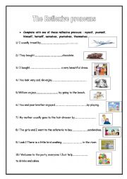 English Worksheet: Reflexive Pronouns and future intention/Planned action