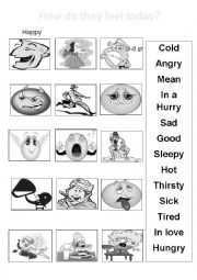 English Worksheet: feelings