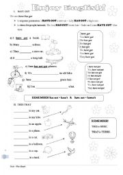 English Worksheet: have/has got; this/that