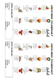 English Worksheet: Christmas vocabulary 