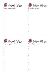 English Worksheet: School things printable 