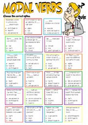 Modal verbs - quiz (KEY included)