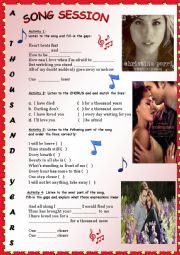 English Worksheet: MUSIC A THOUSAND YEARS