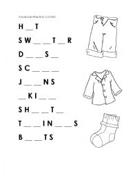 English Worksheet: Clothes