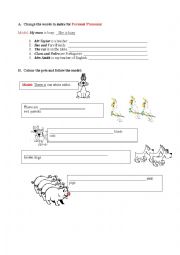 English Worksheet: personal pronouns