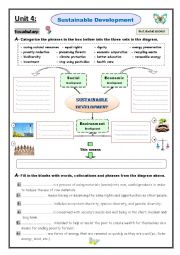 English Worksheet: Sustainable Development