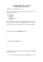 English Worksheet: Yertle the Turtle LC Writing Worksheet