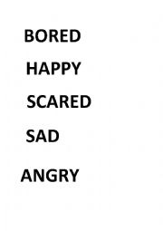 English Worksheet: Feelings and emotions