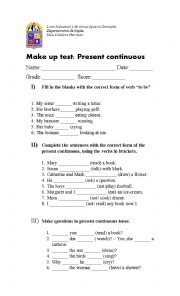 English Worksheet: Simple present tense