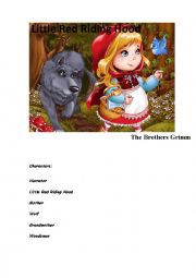 English Worksheet: Little Red Riding Hood, Children PLAYs