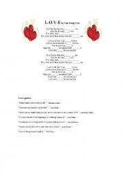 English Worksheet: L.O.V.E