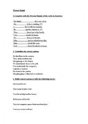 English Worksheet: present simple