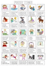 English Worksheet: FREE TIME  (editable)